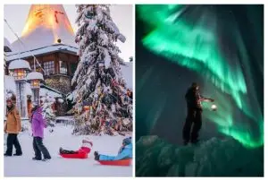 עולם איש השלג בכפר של סנטה קלאוס בלפלנד credit to getyourguide.com