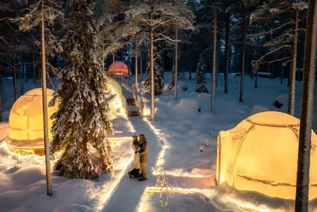 ארוחת ערב פרטית באיגלו אורורה בלפלנד credit to getyourguide.com